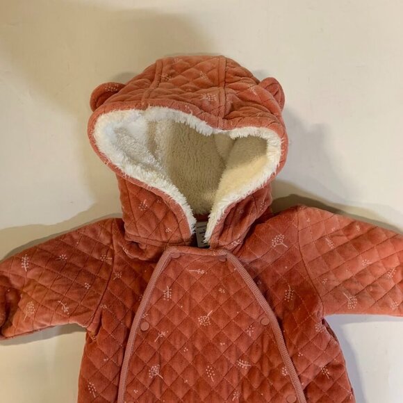 NORDSTROM Baby Print Bunting In Pink Desert Dottie One Piece Size 6 Months - Picture 6 of 15